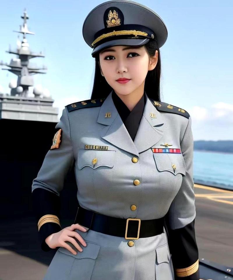一位韩国女警很美.