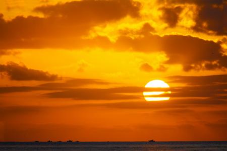 景区日落阿尔盖罗大海的风景落日照片