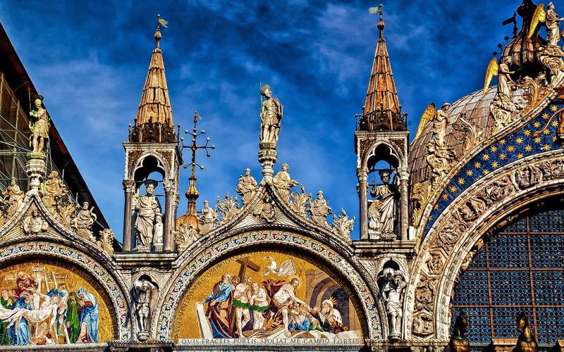 圣马可大教堂,前视图,意大利,威尼斯