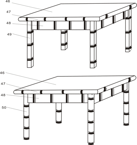 竹面餐桌及其制作方法技术