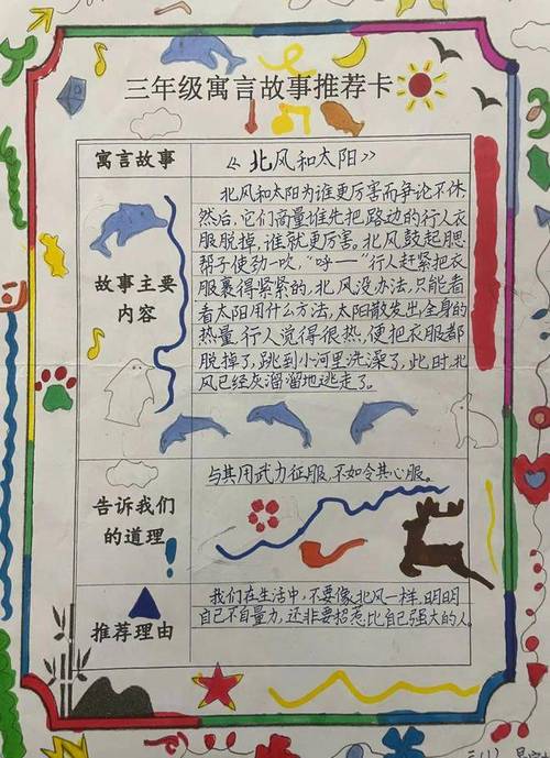 江苏海安:市实验小学三年级语文创新作业展_动物_西顿_设计