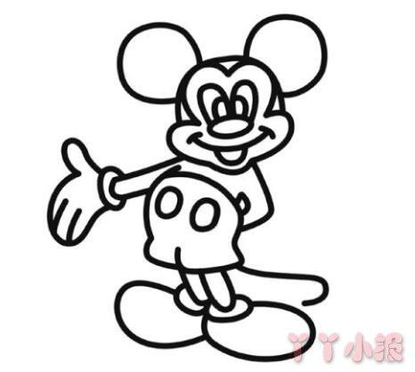 卡通米老鼠简笔画 彩色米老鼠怎么画