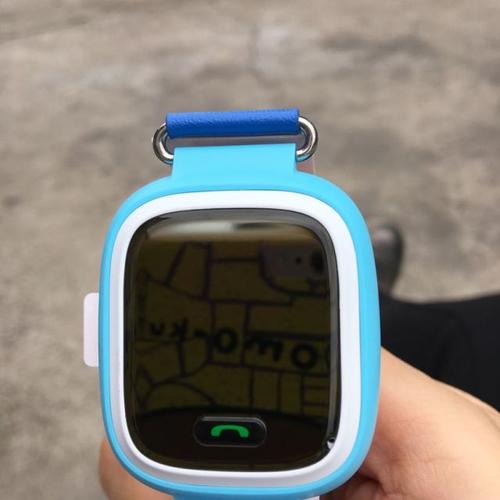 小天才电话手表y01款蓝色皮皮革 360度安全守护儿童安全卫士智能手表