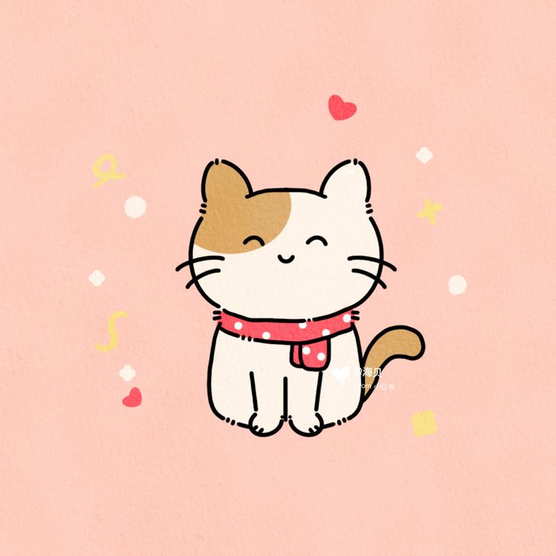 可爱小猫咪简笔画|手帐贴纸素材|内附步骤图 萌萌的小猫咪 .