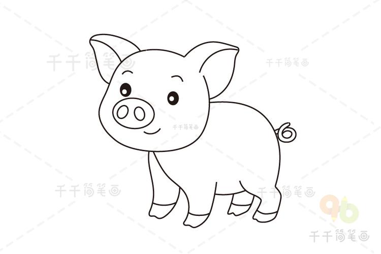 萌萌哒小猪简笔画教程