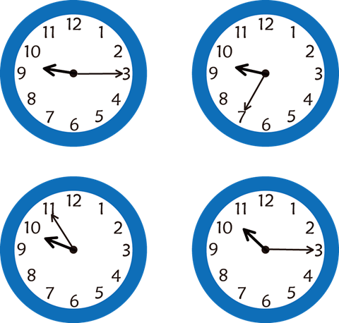 [题文]根据规律画出最后一个钟表的是时针和分针._百度教育