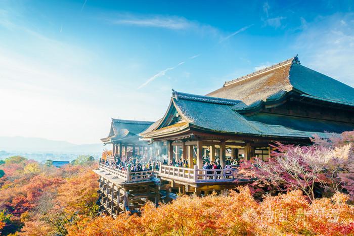 美丽的建筑,在清水寺京都,日本