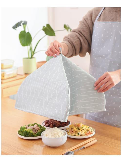 冬天铝箔饭菜保温罩家用罩菜桌盖菜神器罩保温食物罩防尘折叠菜罩