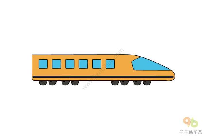 高速动车简笔画小火车的简笔画 小火车的简笔画怎么画火车简笔画画法