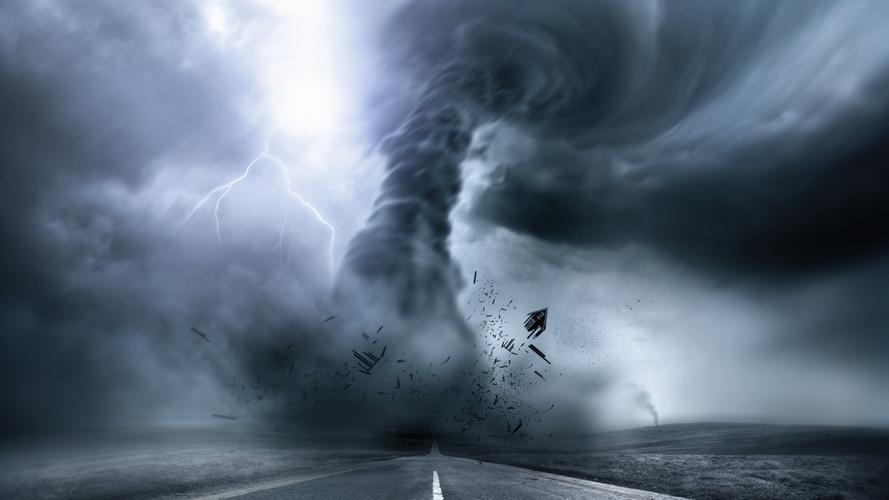 震撼强大的龙卷风高清摄影图片桌面壁纸