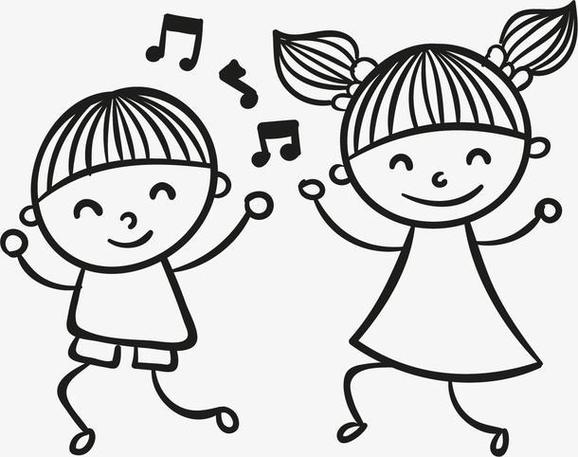 唱歌跳舞的小朋友简笔画唱歌的小女孩怎么画-图1简笔画作品完成图5张