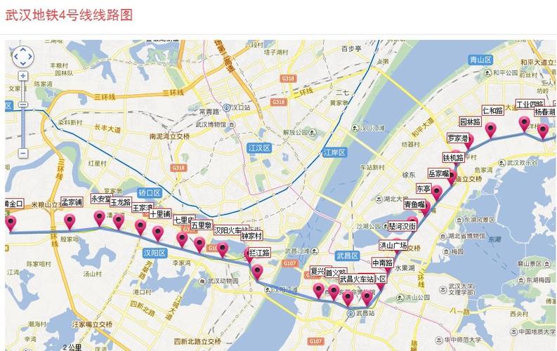 武汉地铁4号线线路图下载