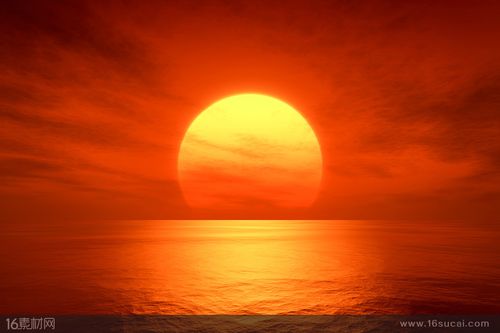 绚丽的太阳日升高清图片 - 素材中国16素材网