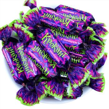 kdv俄罗斯紫皮糖原装kpokaht巧克力果进口年货小零食散装180g紫皮糖