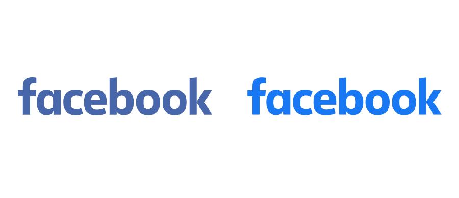 "褪色"是facebook标志本次更新的最大特点,难道这就是2019年的logo