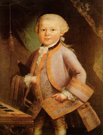 资料图片:六七岁时的童年莫扎特