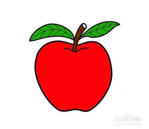 苹果儿童简笔画之红红的小苹果小苹果简笔画教程表情gif动图-小苹果