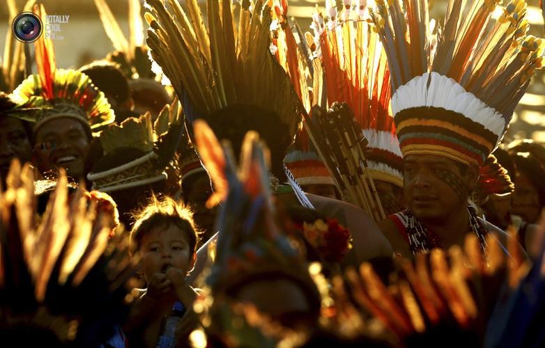 南半球部落风情 巴西印第安土著运动会 组图