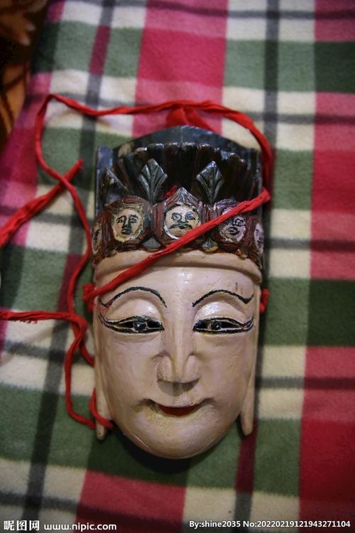 民族毛南族傩文化面具祭祀活动图片