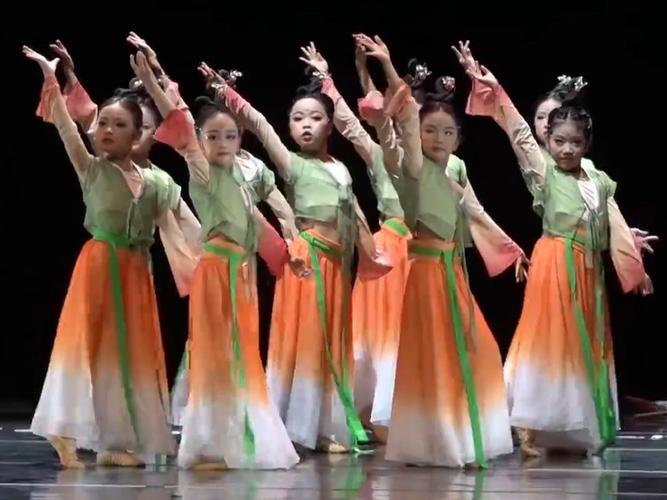 儿童古典舞演出服女童长安幻夜舞蹈服中国风飘逸表演服装古风渐变
