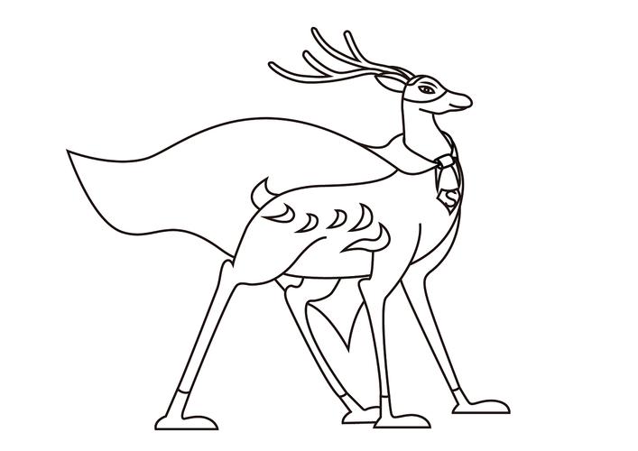 原型来自于小时候的动画--九色鹿 把它与超人结合 超级英雄九色鹿就