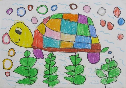 少儿书画作品-《小乌龟》/儿童书画作品《小乌龟》欣赏_中国少儿美术