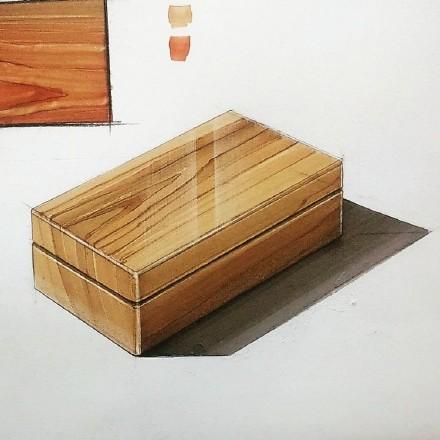 产品木材质马克笔表现