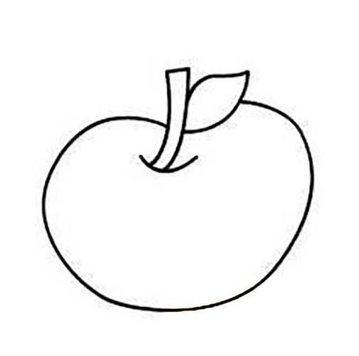卡通苹果简笔画教程手绘素描苹果怎么画简单易学