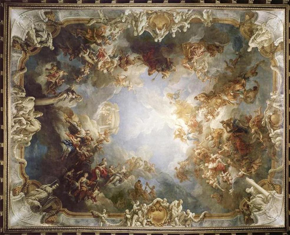 奢华的凡尔赛宫(3):欧洲第一画师完成这幅天顶画就自杀了