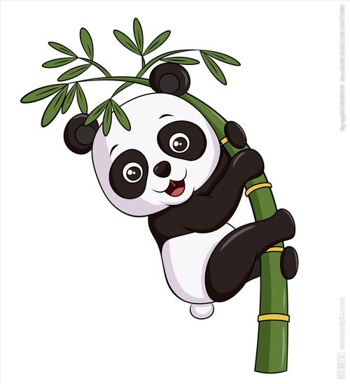 矢量熊猫竹子素材卡通大熊猫插画图片