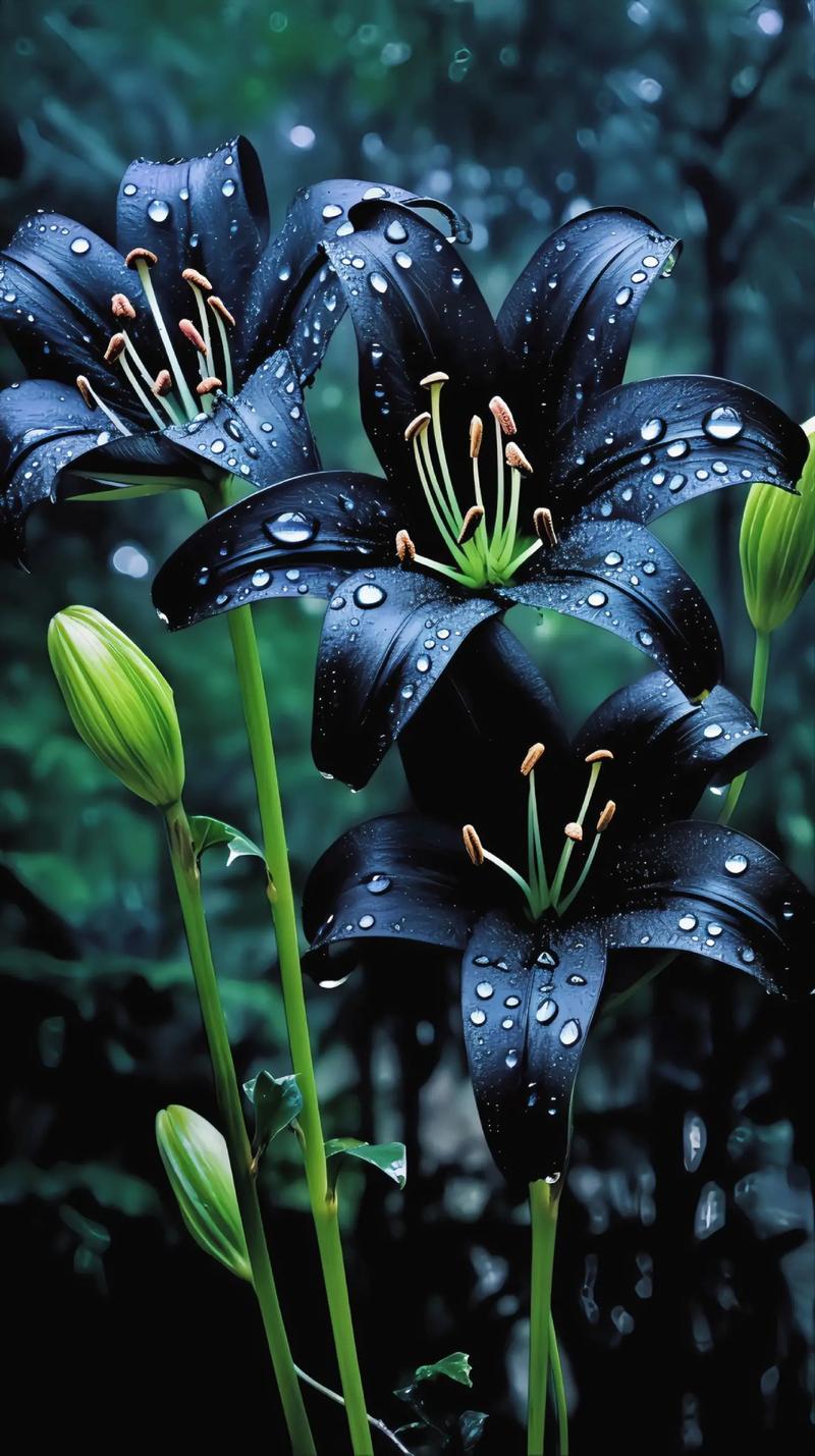 你见过黑色的百合花吗?黑百合生长在海拔2500米的高山,它孤 - 抖音