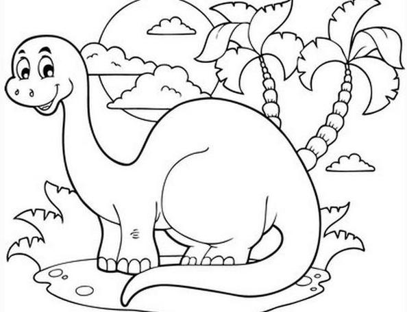适合儿童幼儿涂色的简笔画恐龙战队恐龙的简笔画图片大全儿童恐龙简笔