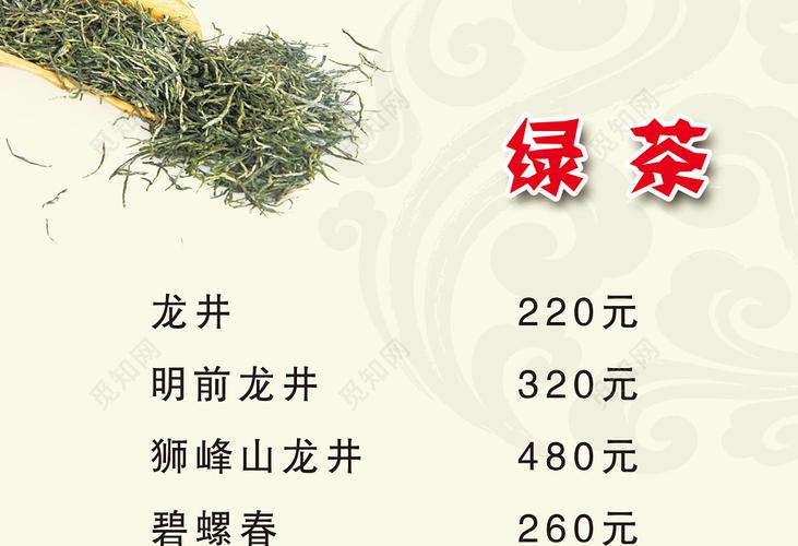 绿茶价格表茶叶龙井茶