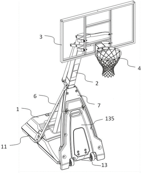 一种方便移动安全型篮球架的制作方法