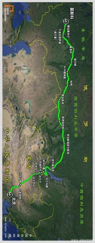 k3次国际联运列车路线图,图by《中国自驾地理》 (请旋转90°食用)