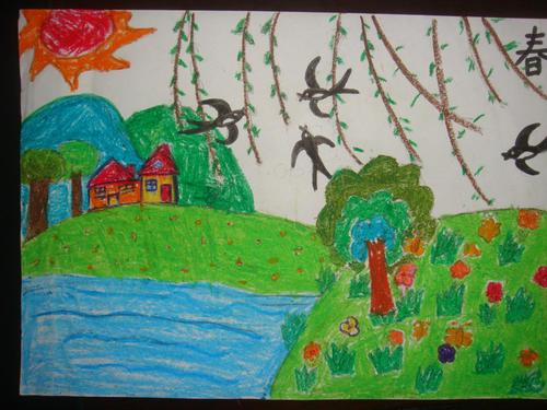 儿童春天简笔画图片精选关于春天景色的简短儿童小