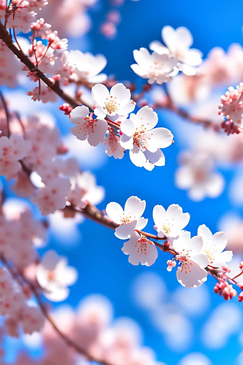 浪漫樱花为你绽放.春天到了,美丽的樱花就要开了.樱花有好多颜 - 抖音