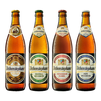 维森weihenstephan德国原装进口黑啤酒小麦白啤黑啤酒维森4款组合500