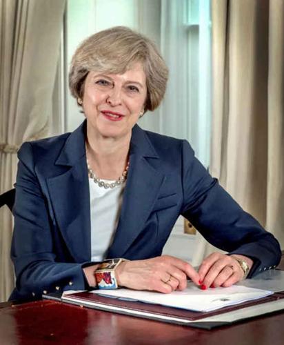 特蕾莎·梅出任首相时的官方定妆照 图片来源:英国政府官网