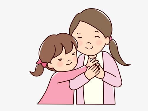 650489妈妈拥抱女儿的简笔画手绘妈妈拥抱孩子简笔画手绘手绘可爱卡通