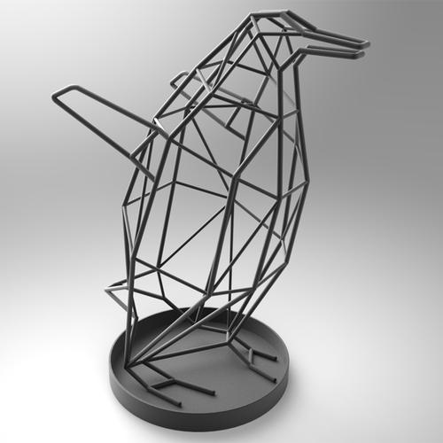 设计师发挥创意将企鹅变为伞架,利用3d立体设计概念与传统工匠技艺