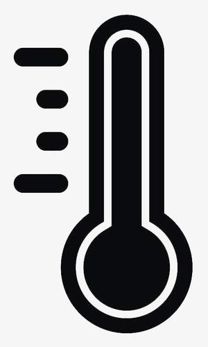 黑色卡通温度图标