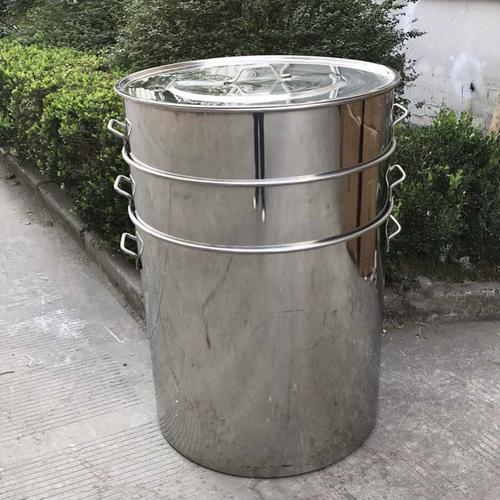 汤桶304不锈钢桶圆桶带盖商用卤肉桶烧水桶油桶炖锅米桶家用汤锅