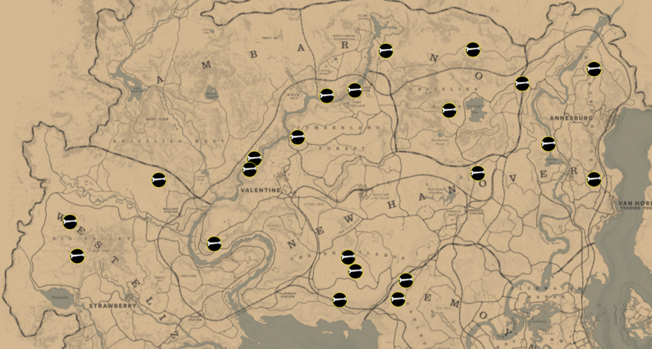 《荒野大镖客2》收集地图全汇总 有哪些收集要素?