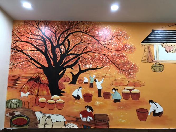 餐厅饭店墙绘壁画