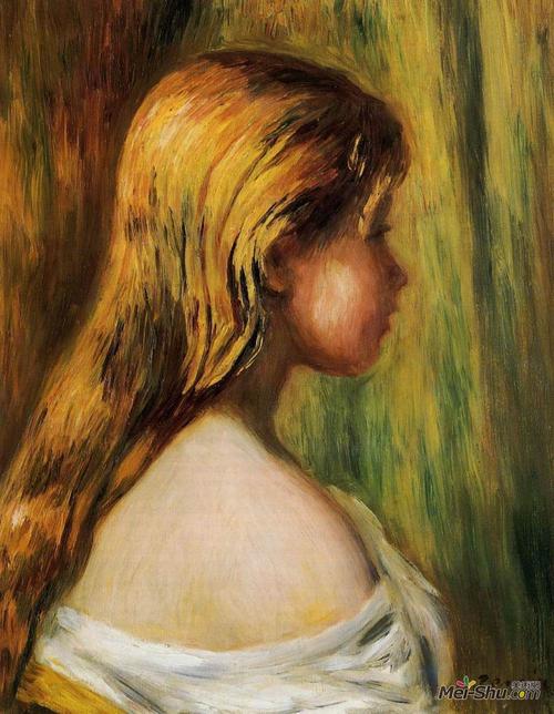 pierre-auguste renoir皮耶尔·奥古斯特·雷诺阿油画1871《少女之首