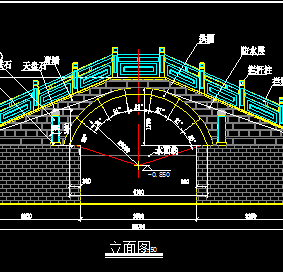 石拱桥单孔建筑设计图纸