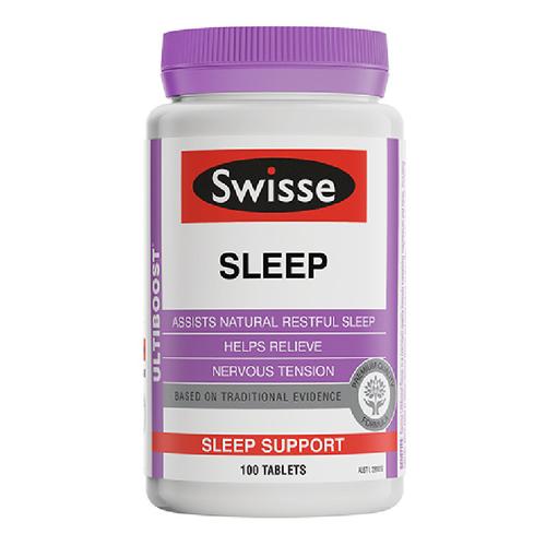 swisse睡眠片缬草片100片瓶澳洲进口膳食营养补充剂