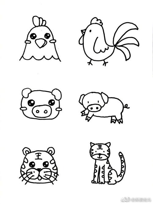 育学园亲子#【小动物手绘简笔画】从头像到整体,马住跟孩子一起画小