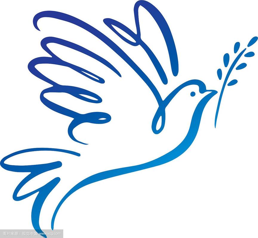 和平鸽的图标,飞翔的鸟和平的概念